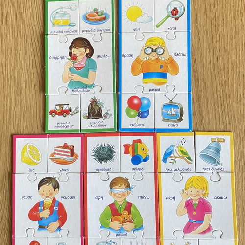 Educational board game The 5 Senses used