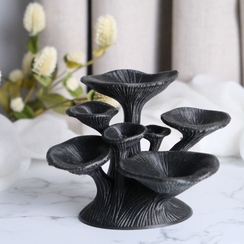 Black Mushroom Sculpture new, artistic decorative piece