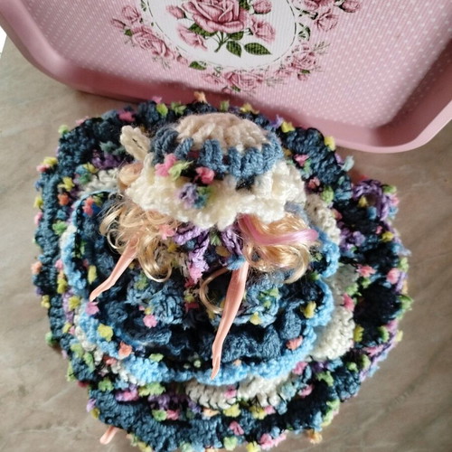 Doll with Handmade Dress and Hat New