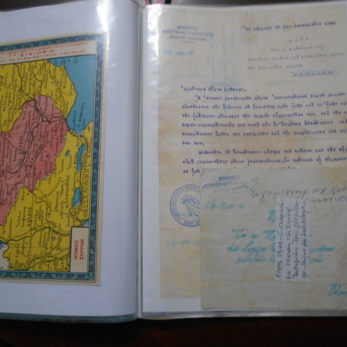 Archive with over 40 used documents from 1940s-1950s Serres