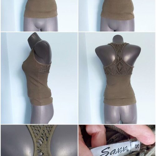Saxx women's tank top with lace back, sizes S to XL