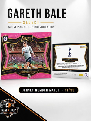 Gareth Bale 11/99 Select Panini Jersey Number Card