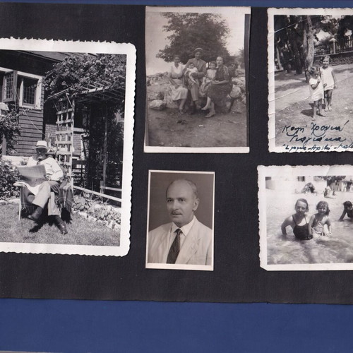 Photo album with 23 used souvenir photos, family moments