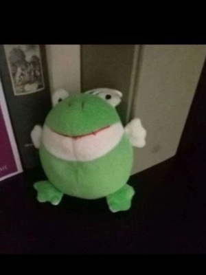Plush frog new, small green