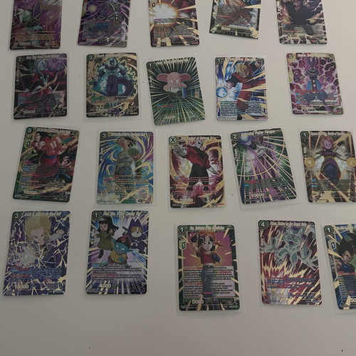 20 golden foil Dragon Ball trading cards