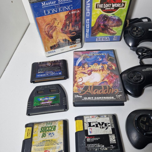 Sega Mega Drive console like new with 3 controllers and games