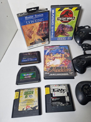 Sega Mega Drive console like new with 3 controllers and games