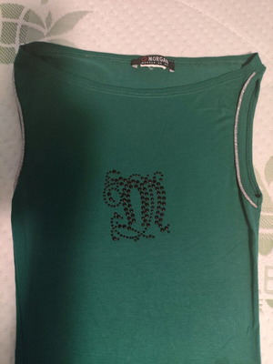 Morgan sleeveless top used, green, size S