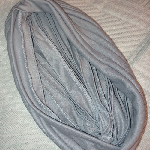 Turban new, pack of 2, light gray and leopard print