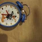 Duffy clock used, analog tabletop non-working