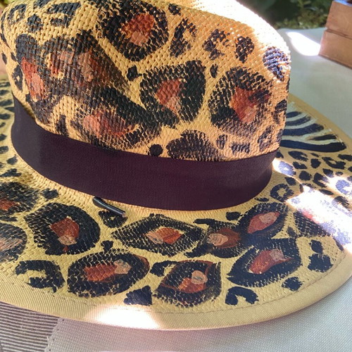 Painted hat new, one size