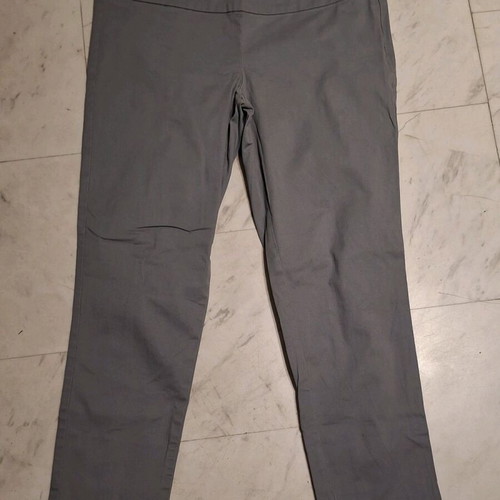 Benetton women's gray pants like new, side zipper, elastic waist