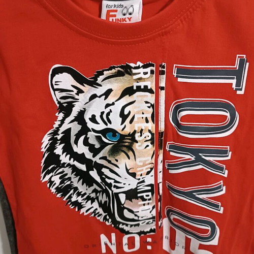 Boys' summer set Funky new, red