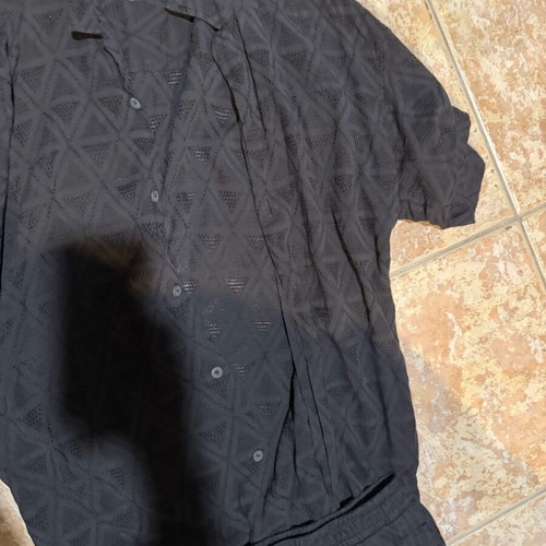 Zara set with black shorts and shirt size L like new