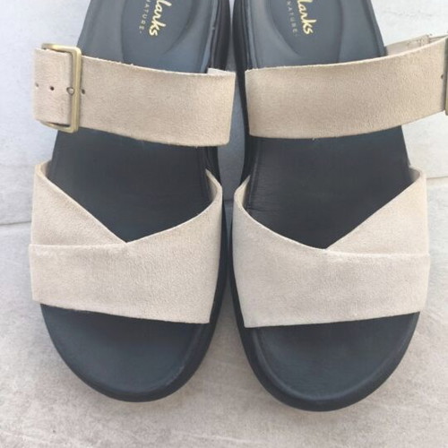 Clarks leather platform sandals like new with arch support size 38