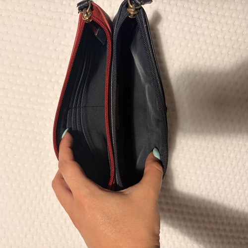 Tommy Hilfiger double clutch bag like new, blue and red