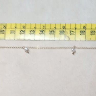 Silver gold-plated 925° anklet with pearls new