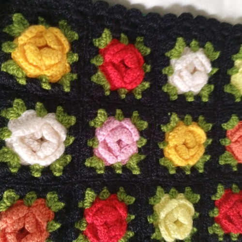 Wool pillowcase used, old needlework with embroidery
