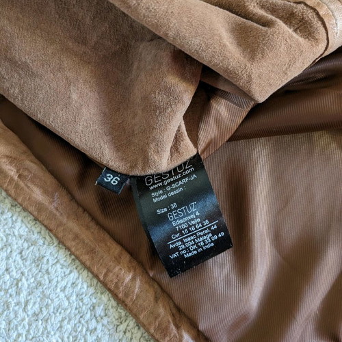 Vintage Gestuz leather jacket like new, brown, size 36