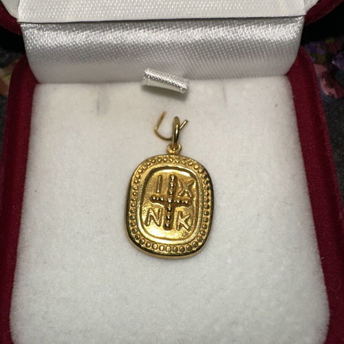 Konstantinato 14k gold pendant new, 2.56 grams