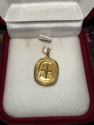 Konstantinato 14k gold pendant new, 2.56 grams