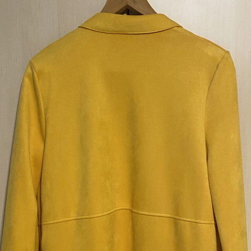 Zara yellow castor-effect coat, new