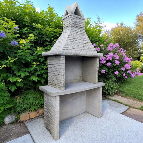 Aurelia Concrete Garden Barbecue Unpainted, New