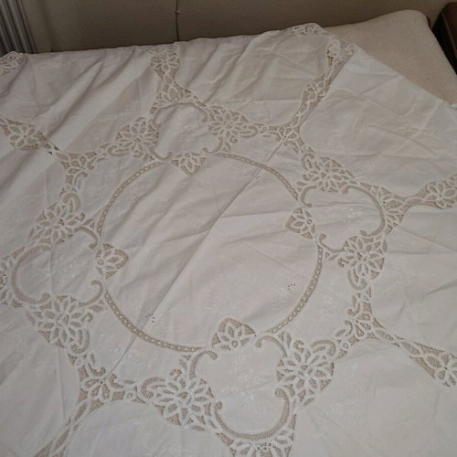 Tablecloth set 1.70 and 90 cm square new, 2 pieces