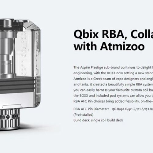 Boxx Kit Full Version by Aspire used with Obix RBA tank