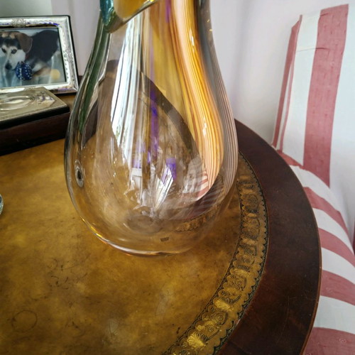 Kosta Boda vase used, crystal, signed by Goran Warff
