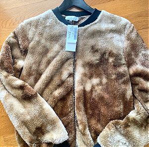 Bomber jacket καινούργιο γούνινο Animal Print