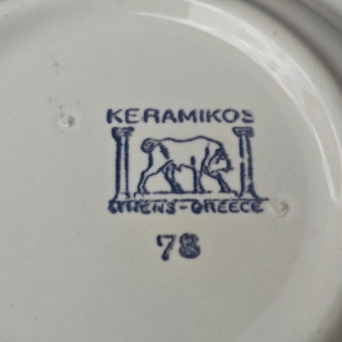 Papastratos No1 Ceramic Ashtray used, Kerameikos 1970s