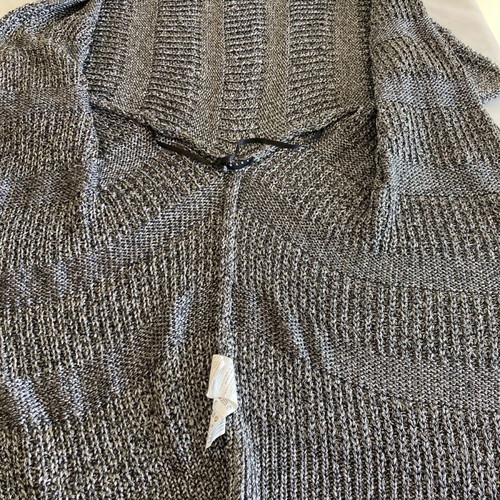 Summer asymmetrical knitted cardigan like new, grey