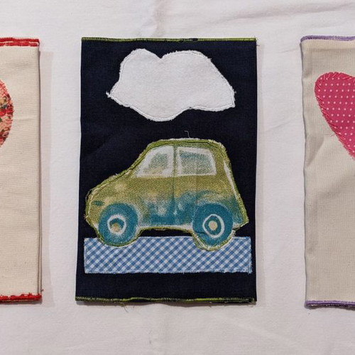 Children's health booklet covers handmade, set of 3 pieces