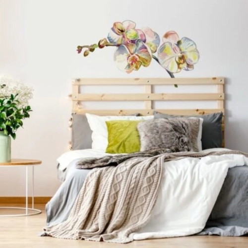Wall sticker orchid flower new, sticky brand, 49cm x 26cm