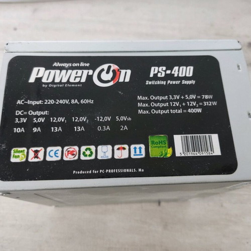 PowerOn ps-400 computer power supply like new