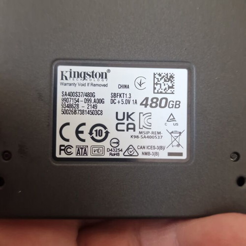 Kingston A400 SSD 480GB 2.5" SATA III like new