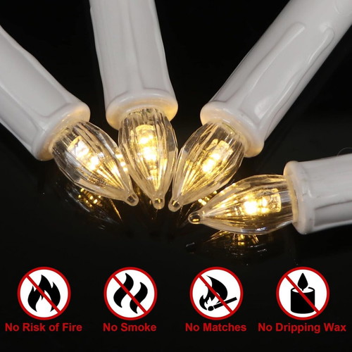 Wireless LED Christmas Tree Candles set of 30 like new with remote and timer