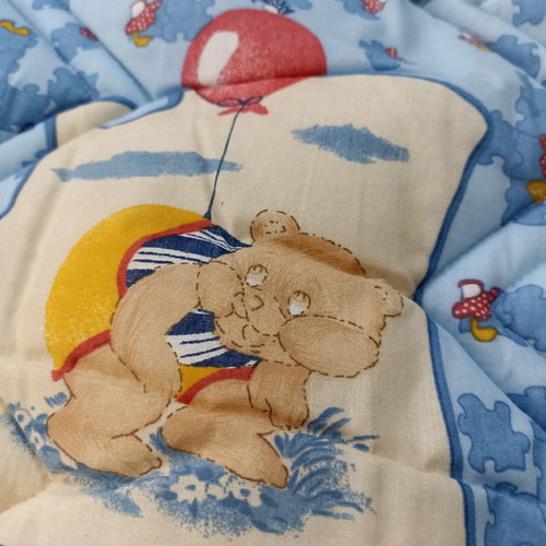 Double quilt two-sided with cotton fabric and baked wadding new