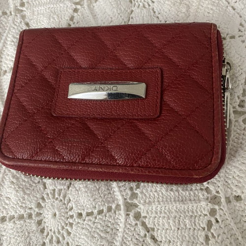 DKNY leather wallet medium size new, red