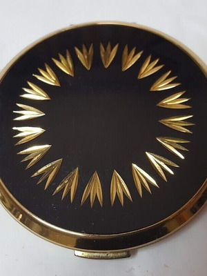 Stratton vintage powder compact used with glass surface and metal base