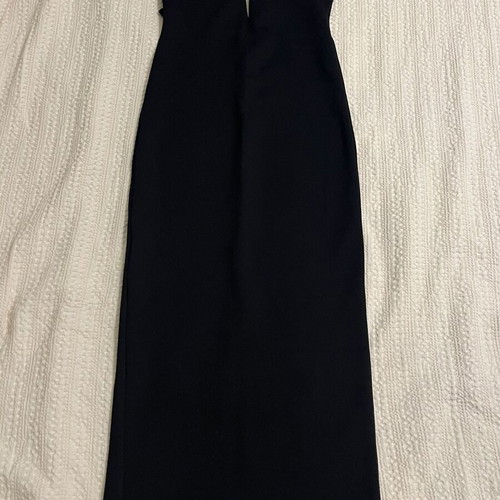 Midi dress Zara black strapless heart neckline like new