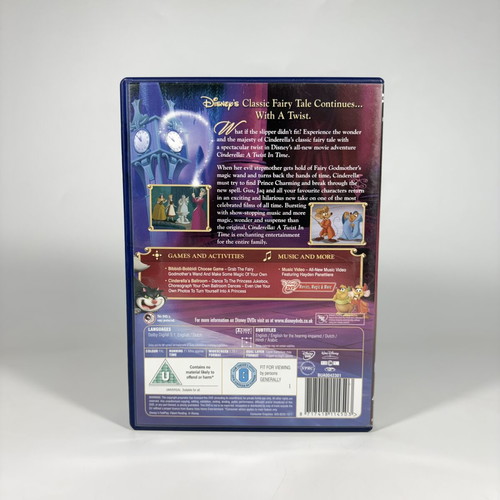 Walt Disney Cinderella A Twist In Time DVD like new with English subtitles