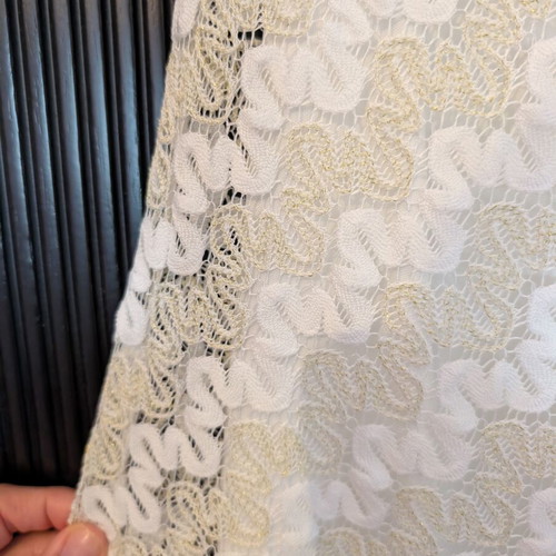 BSB long white dress with gold details new