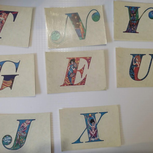 Rare Panini 1985 Letters Collection Set of 8 Mint Condition