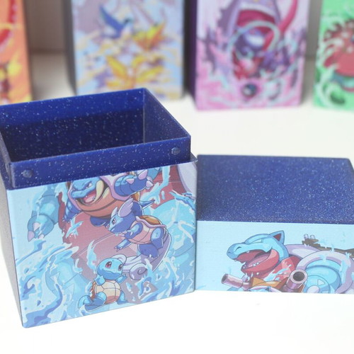 Pokemon Deck Box Blastoise Evolution 3D Printed New