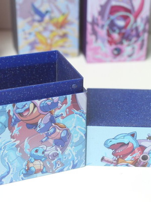 Pokemon Deck Box Blastoise Evolution 3D Printed New