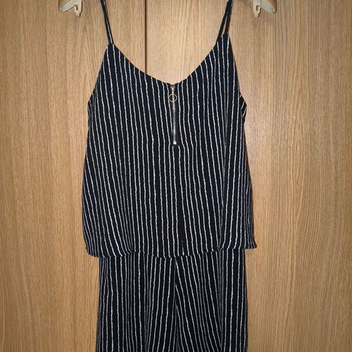 Mango Casual Playsuit striped black and white size S like new
