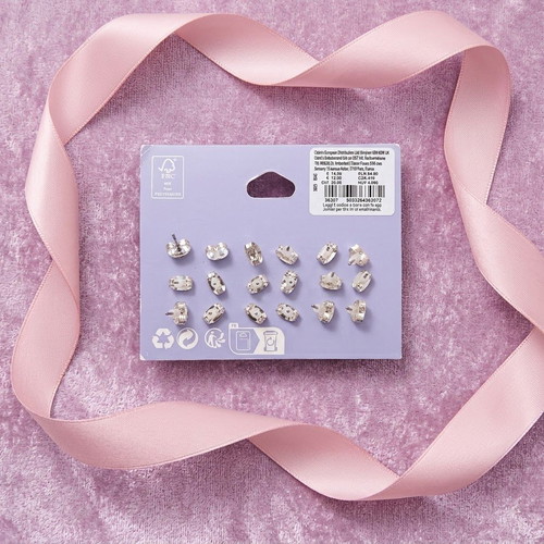 Claire's earrings set with 9 pairs multicolored crystals