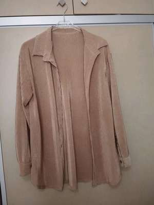 Women's shirt used metallic beige gold